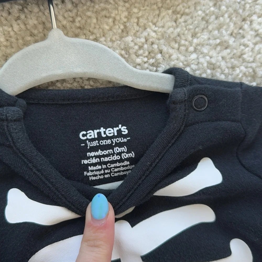 Carters Just One You Newborn Halloween Skeleton Candy Sleep N Play